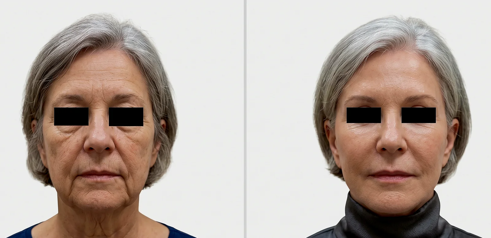 Resultado educativo de rejuvenescimento facial